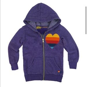 Kids zip up aviator nation sweatshirt